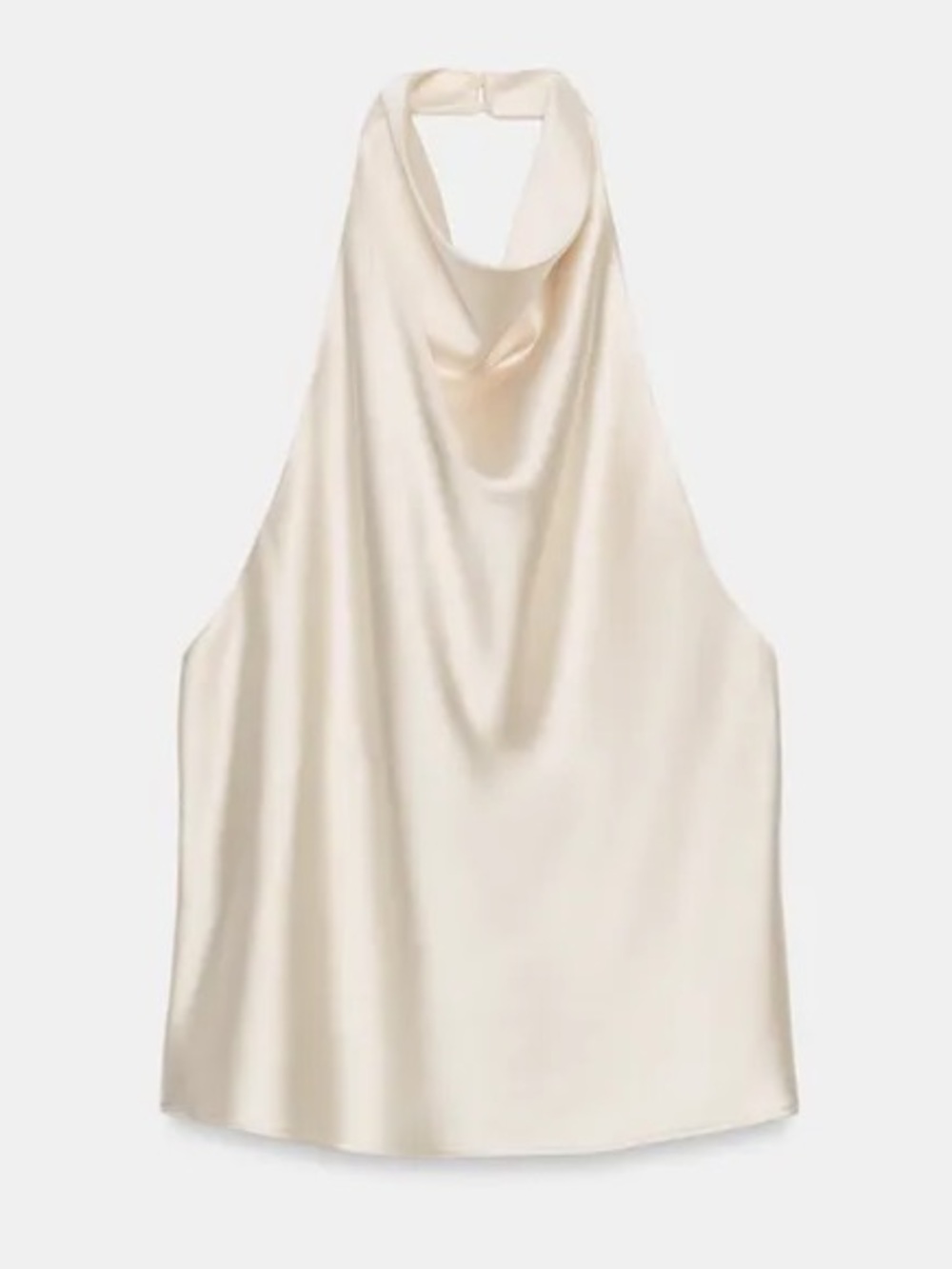 ZARA SATIN EFFECT HALTER TOP